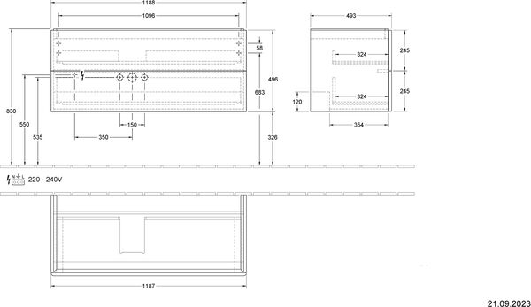 Waschtischmöbel Villeroy & Boch Antao Silk grey matt image number 1