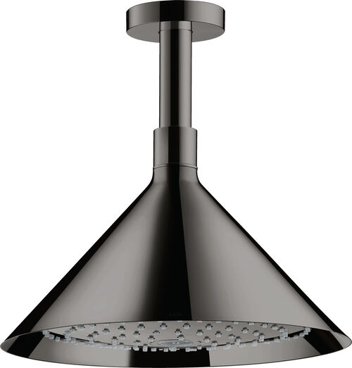 Pomme de douche Axor Front 240 &frac12;" avec effet pluie Polished black chrom