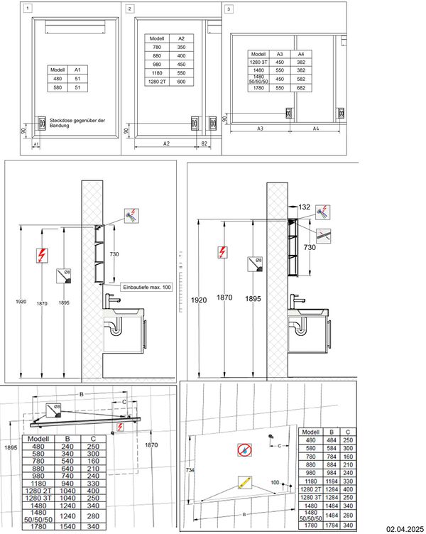 Armoire de toilette Alterna quattro luci LED plus blanc image number 1