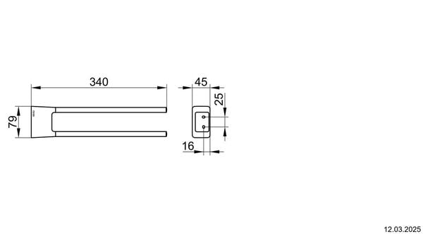 Porte-linge Keuco Aveno Noir mat image number 1
