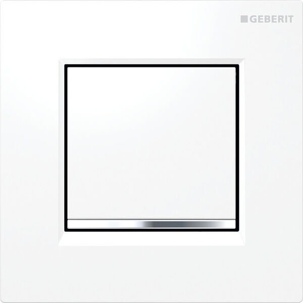 Commande urinoir Geberit Typ20 square blanc/brillant/blanc image number 0