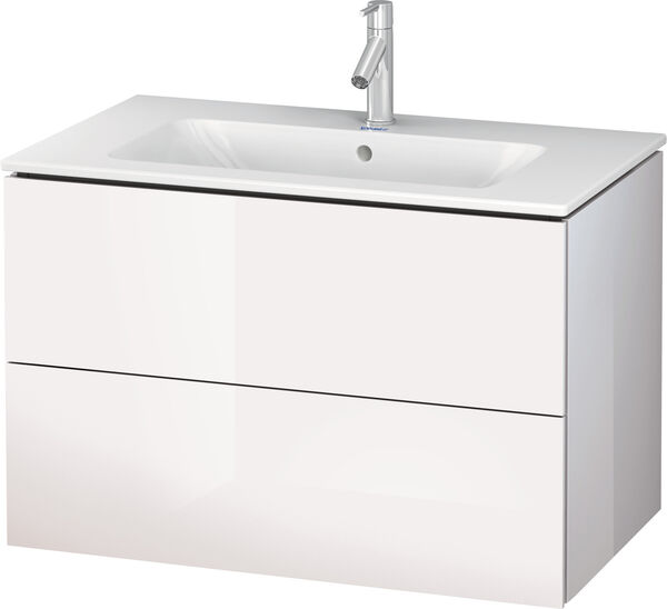 Meuble sous-lavabo L-Cube Blanc brillant image number 0