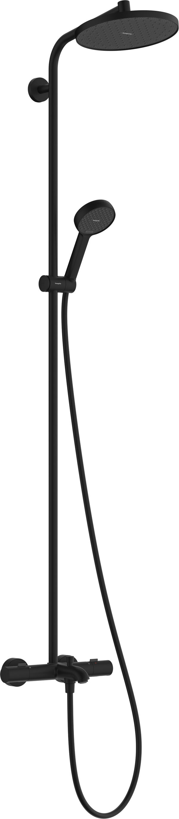 Showerpipe Hansgrohe Activera S EcoSmart &frac12;" Schwarz matt image number 0