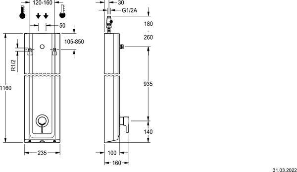 Duschpaneel KWC F5LT2027 image number 1