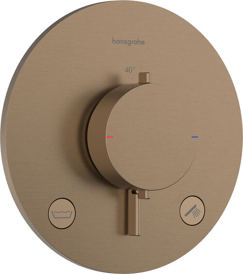 Syst&egrave;me de douche Hansgrohe Ecostat Comfort S Brushed bronze