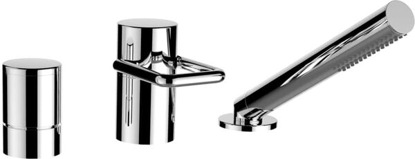 Wannenf&uuml;llkombination Laufen Twin 3-Loch Verchromt image number 0