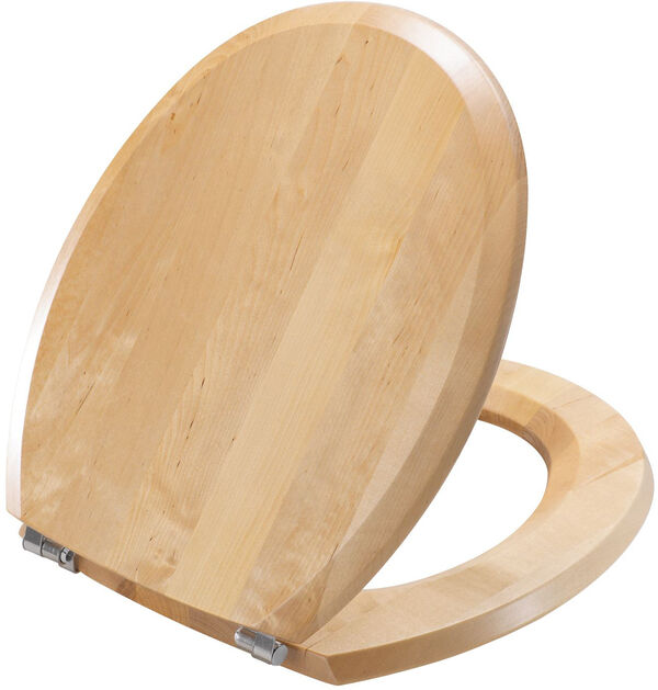 Sedile Pressalit Selandia con coperchio, in legno di betulla, cerniere in acciaio inossidabile image number 0