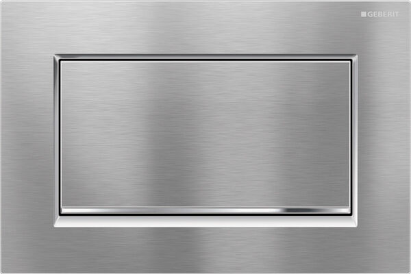 Bet&auml;tigungsplatte Geberit Sigma10 square Chrom geb&uuml;rstet/Chrom/Chrom geb&uuml;rstet image number 0