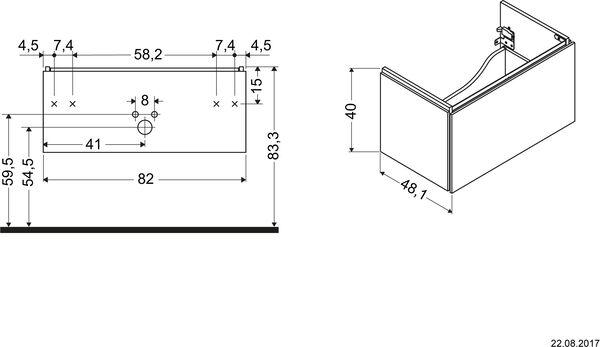 Waschtischmöbel Duravit L-Cube betongrau matt image number 1