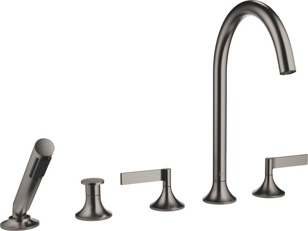 Wannenfüllbatterie Dornbracht Vaia 5-Loch Dark platinum matt image number 0