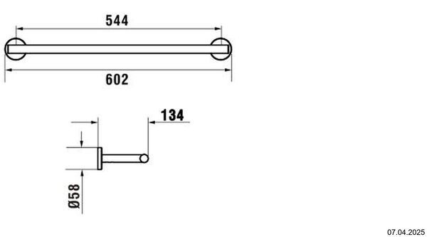 Barre &agrave; linge de bain Laufen Niara Acier inoxydable mat PVD image number 1