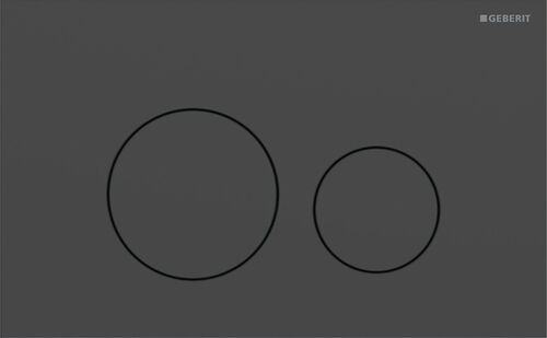Plaque de d&eacute;clenchement Geberit Sigma40 round Noir mat Rev&ecirc;tement easy-to-clean