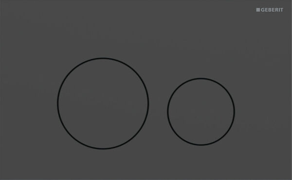 Plaque de d&eacute;clenchement Geberit Sigma40 round Noir mat Rev&ecirc;tement easy-to-clean image number 0