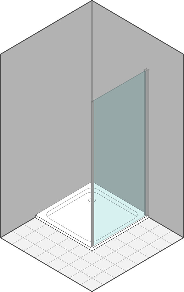 Seitenwand Duka Multi-S 4000 new silbereloxiert Echtglas klar ProCare image number 0