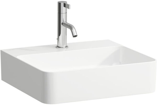 Lavabo d'appoggio Val, senza foro per rubinetteria, 45 x 42 cm, altezza 11,5 cm, con troppopieno, image number 0