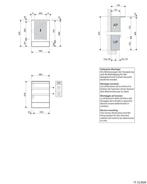 Spiegelschrank Alterna ola LED plus weiss Lichtfarbe stufenlos verstellbar 2000-6500 K image number 1