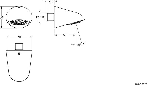 Douche murale KWC Aqua Chrom&eacute; image number 1