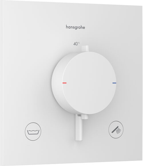 Syst&egrave;me de douche Hansgrohe Ecostat Comfort E Blanc mat