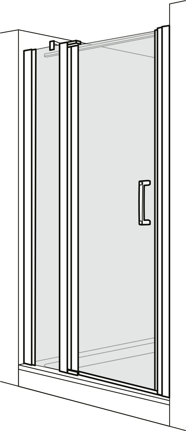 Pendeltüre Duscholux Optima 6 silbereloxiert Echtglas klar image number 0
