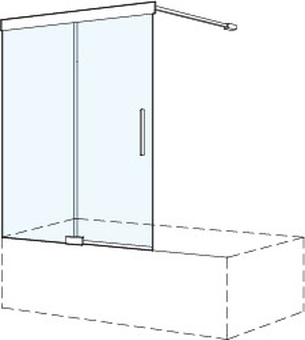 Porte coulissante en pose libre Koralle S505 Plus noir mat Verre clair image number 0