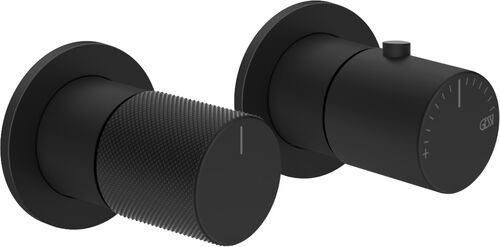Duschenmischer Endmontageset Gessi Habito schwarz matt diamantato