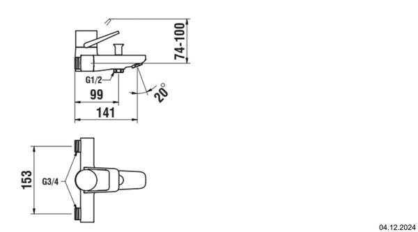 Bademischer Laufen Class verchromt image number 1