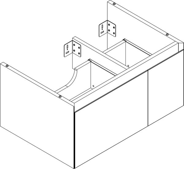 Waschtischmöbel Alterna zero plus Eiche weiss image number 0