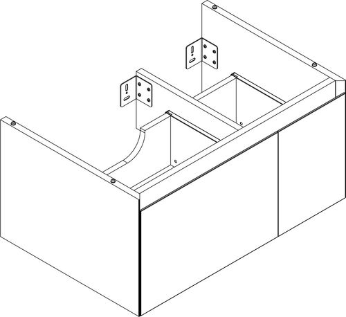 Meuble sous-lavabo Alterna zero plus Chêne blanc Meuble sous-lavabo Alterna zero plus Chêne blanc