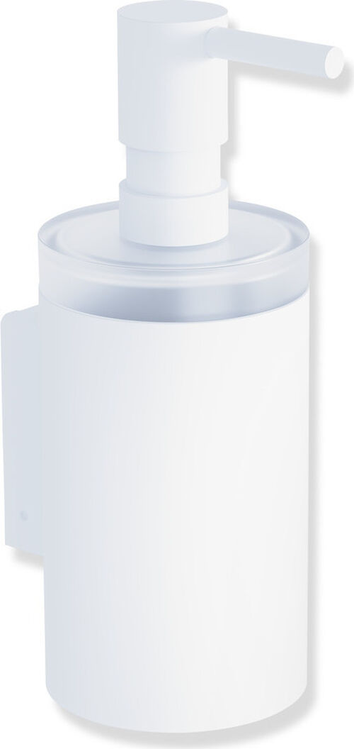 Seifen- oder Desinfektionsmittelspender Hewi 162 weiss matt Seifenspender Glas satiniert