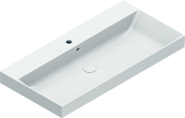 Lavabo Catalano Zero 100 x 50 cm, con troppopieno con foro per rubin image number 0