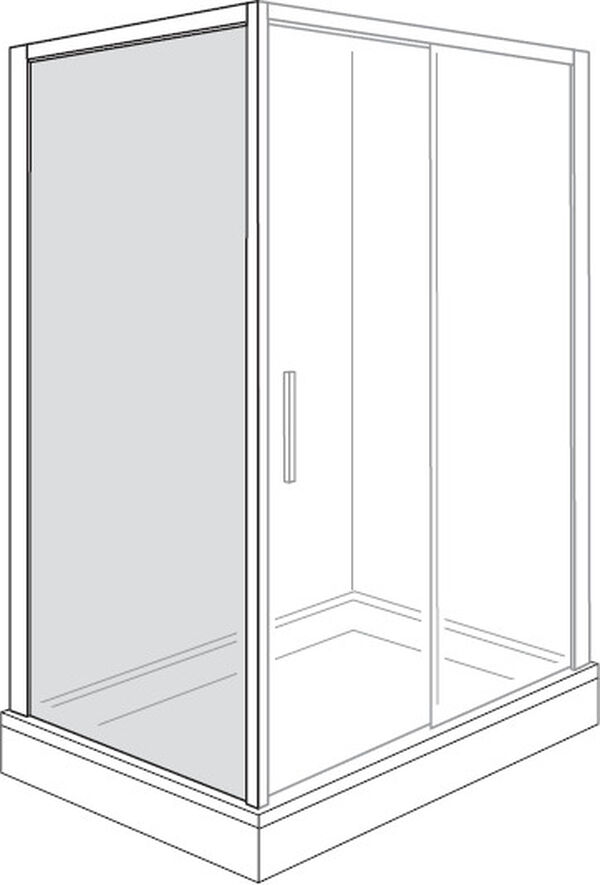 Seitenwand Alterna liva silbereloxiert Echtglas klar CareTec Pro image number 0