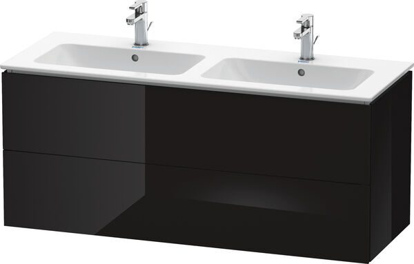 Meuble sous-lavabo L-Cube noir brillant image number 0