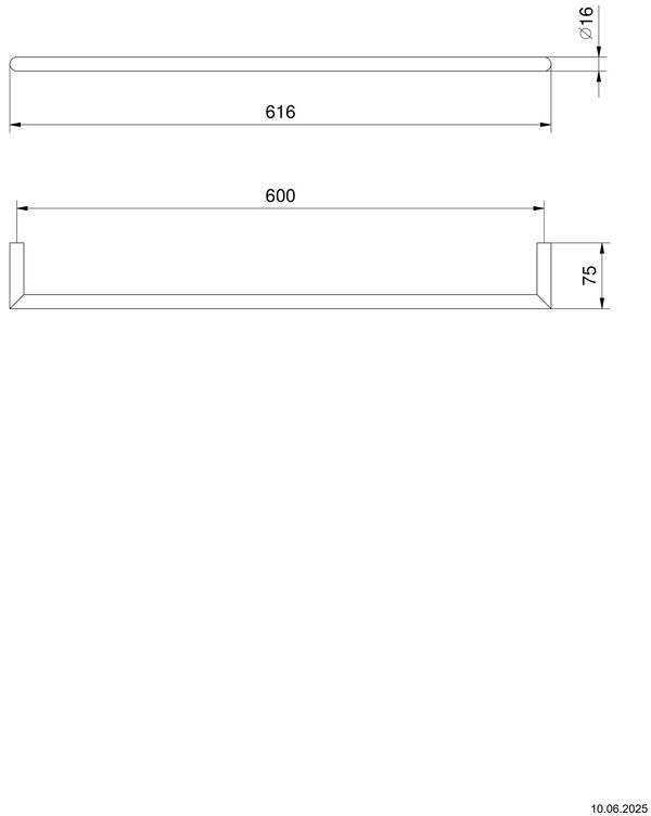Barre &agrave; linge de bain Fantini Young Matt gun metall PVD image number 1