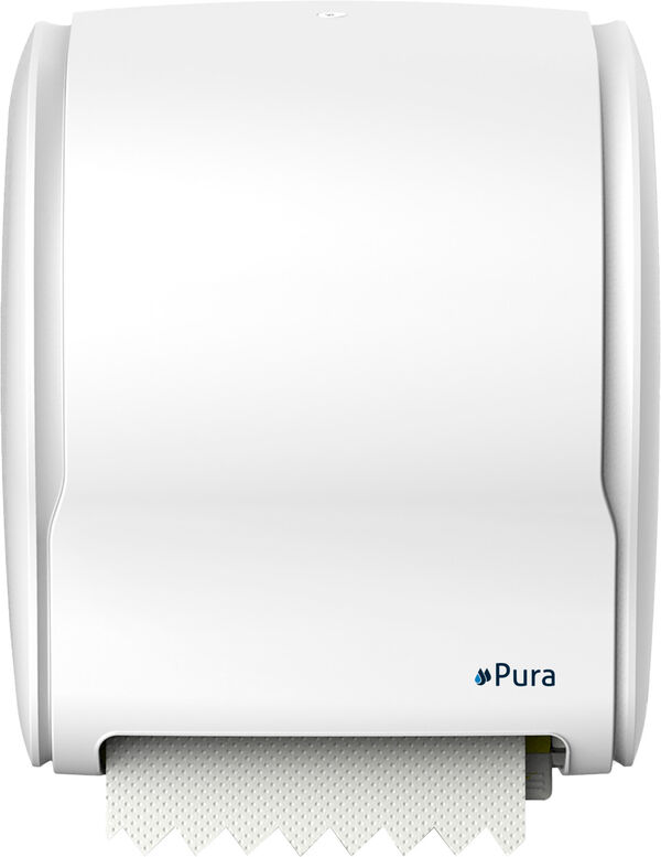Distributeur d'essuie-mains en rouleaux Pura Premium blanc mat image number 0