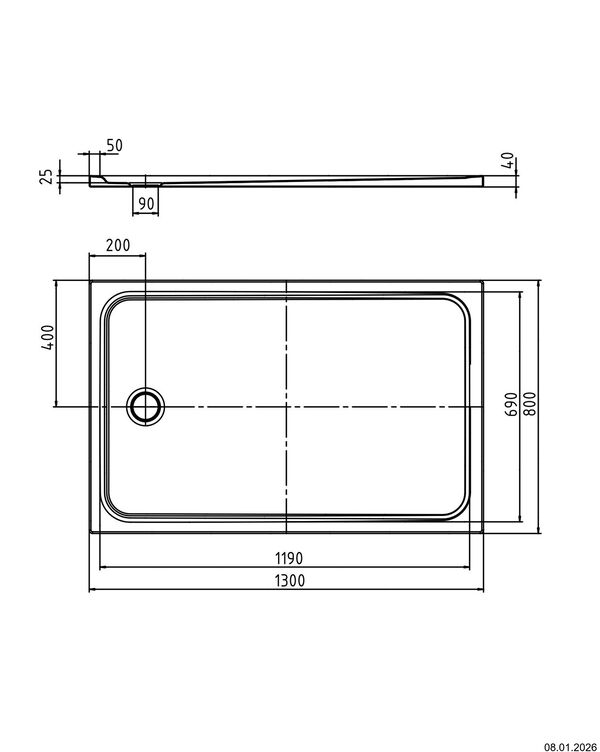 Duschwanne Kaldewei Cayonoplan Weiss Gleitschutz Invisible Grip image number 1
