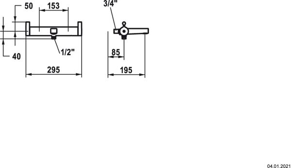 Bademischer KWC Thermostat Vita Pro 2.0 Verchromt image number 1