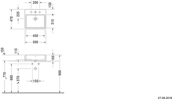 Auflegewaschtisch Duravit Vero Air weiss image number 1