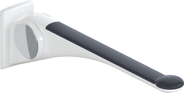 St&uuml;tzklappgriff Hewi LifeSystem Premium Signalweiss gl&auml;nzend Griffpad Anthrazit matt image number 0