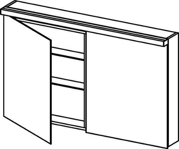 Spiegelschrank Alterna format LED weiss image number 0