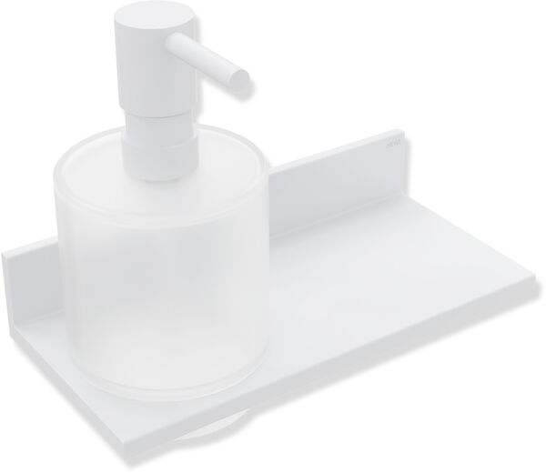 Ablage mit Seifen- oder Desinfektionsmittelspender Hewi 900Q, Metall, Seifenspender aus image number 0