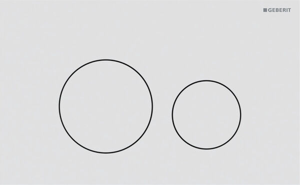 Bet&auml;tigungsplatte Geberit Sigma40 round Weiss matt Easy-to-clean-beschichtet image number 0