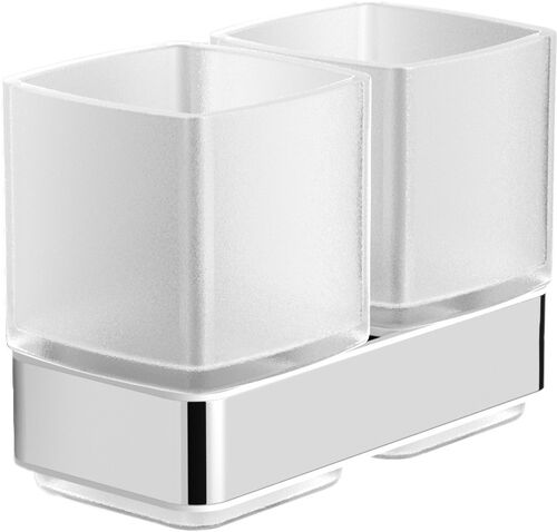 Porte-verre double Alterna quadra Chromé