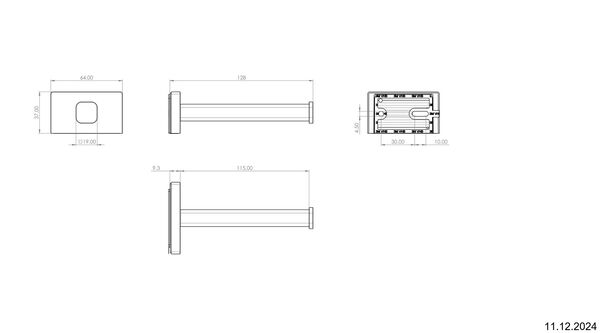 Reservenrollenhalter Alterna direta schwarz matt image number 1