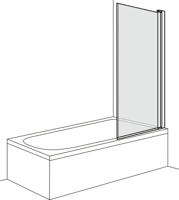 Porta girevole pieghevole Duscholux Optima 6, larghezza 90 cm, cerniere a destra, 1 anta, girevole image number 0