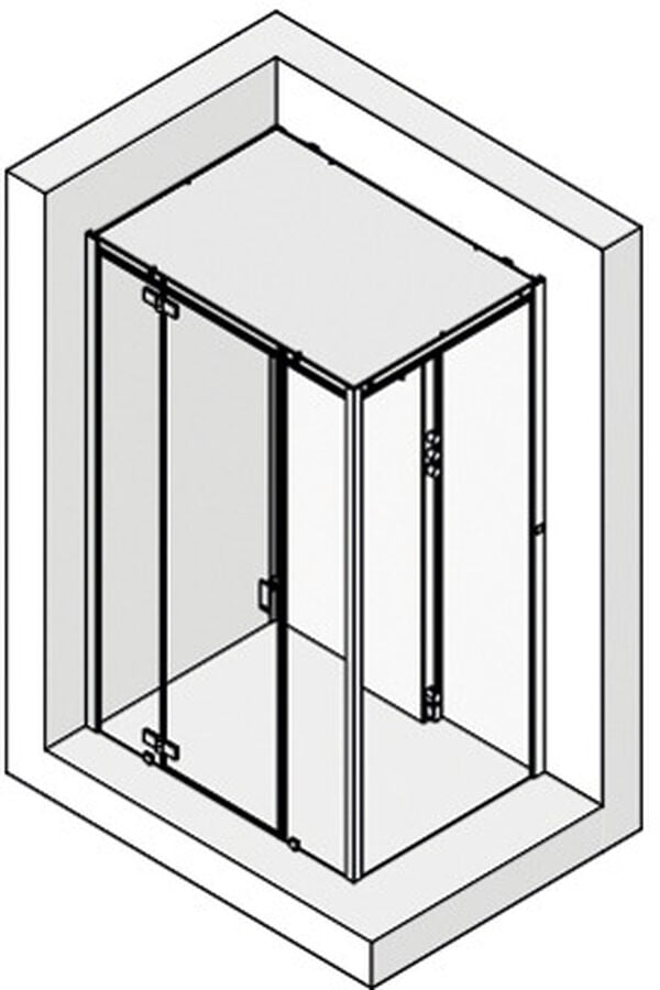 Doccia a vapore Hoesch Sense Perience angolo a sinistra 138 x 98 cm image number 0