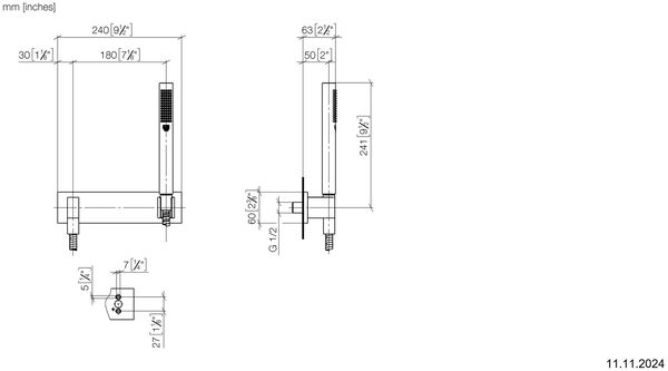 Handbrausengarnitur Dornbracht platin matt image number 1