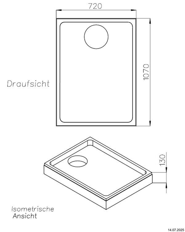 Support de receveur de douche Schedel image number 1