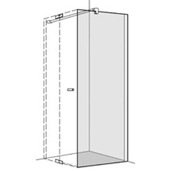 Parete laterale Koralle S800, 118,5 - 120 cm (misura di prodotto 115,4 - 117,2 cm), cerniere a image number 0