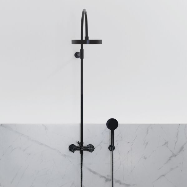 Shower Pipe Dornbracht con Batteria da doccia cromato opaco image number 1