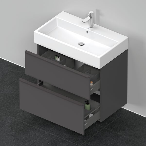 Meuble sous-lavabo Duravit D-Neo Graphite mat image number 3